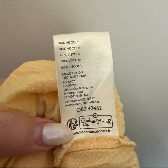 Free People Camisole Mini Dress Yellow - Picture 5 of 5